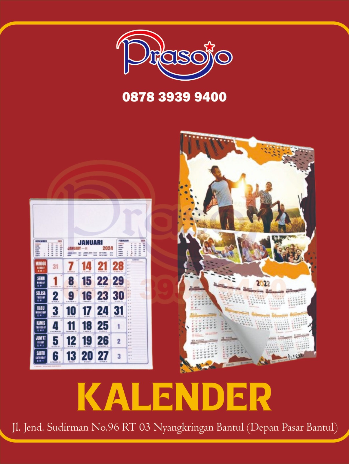 kalender custom full color, kalender dinding promosi, kalender event perusahaan