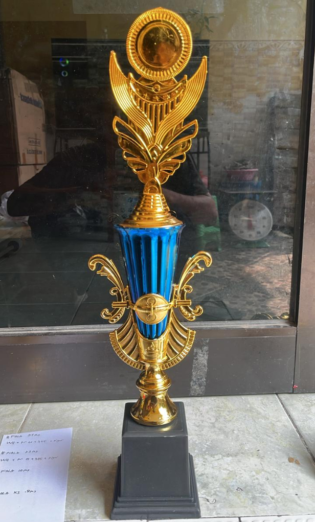trophy piala plastik untuk kelulusan sekolah